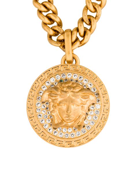 versace medusa pendant necklace|versace icon medusa necklace.